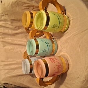 Vintage Siesta Frosted Mugs Set of 5